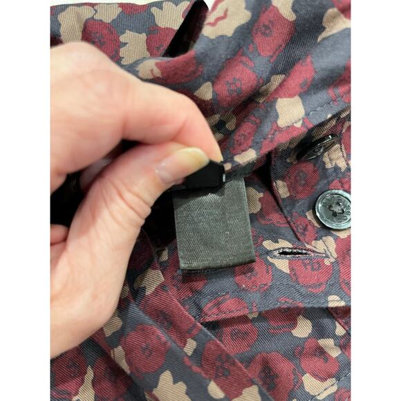 Vintage Marc by Marc Jacobs Fall Bow Neck Blouse Cottagecore Floral Cotton Small - Picture 7 of 10